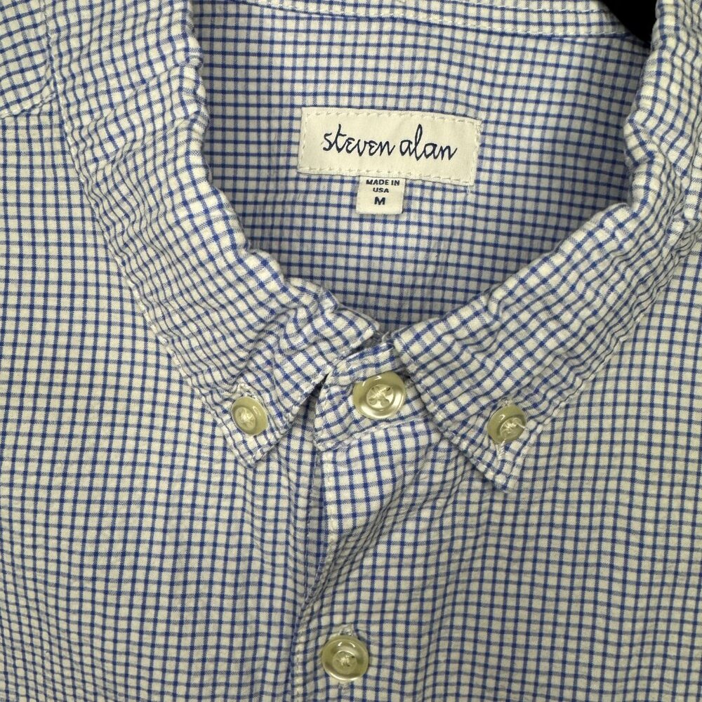 Steven Alan Gingham Short Sleeve Button Down Shirt - image 2